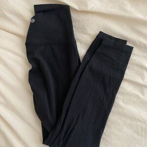 lululemon black patterned leggings | size 4
